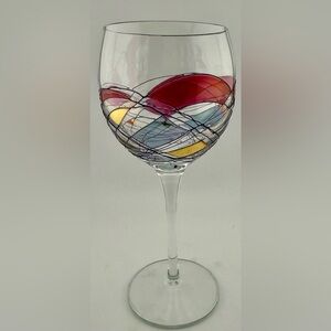 Helios by Artland wine glass. Stain glass style. 12oz